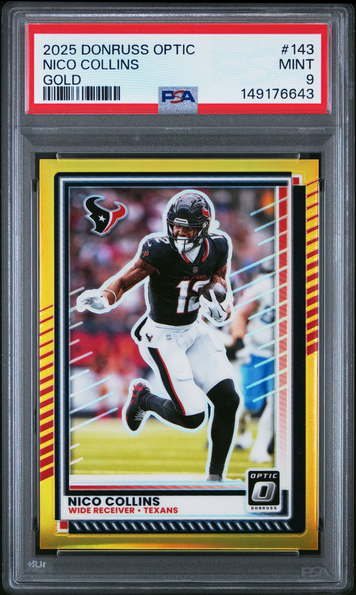 2025 Panini PANINI DONRUSS OPTIC GOLD #143 Nico Collins front
