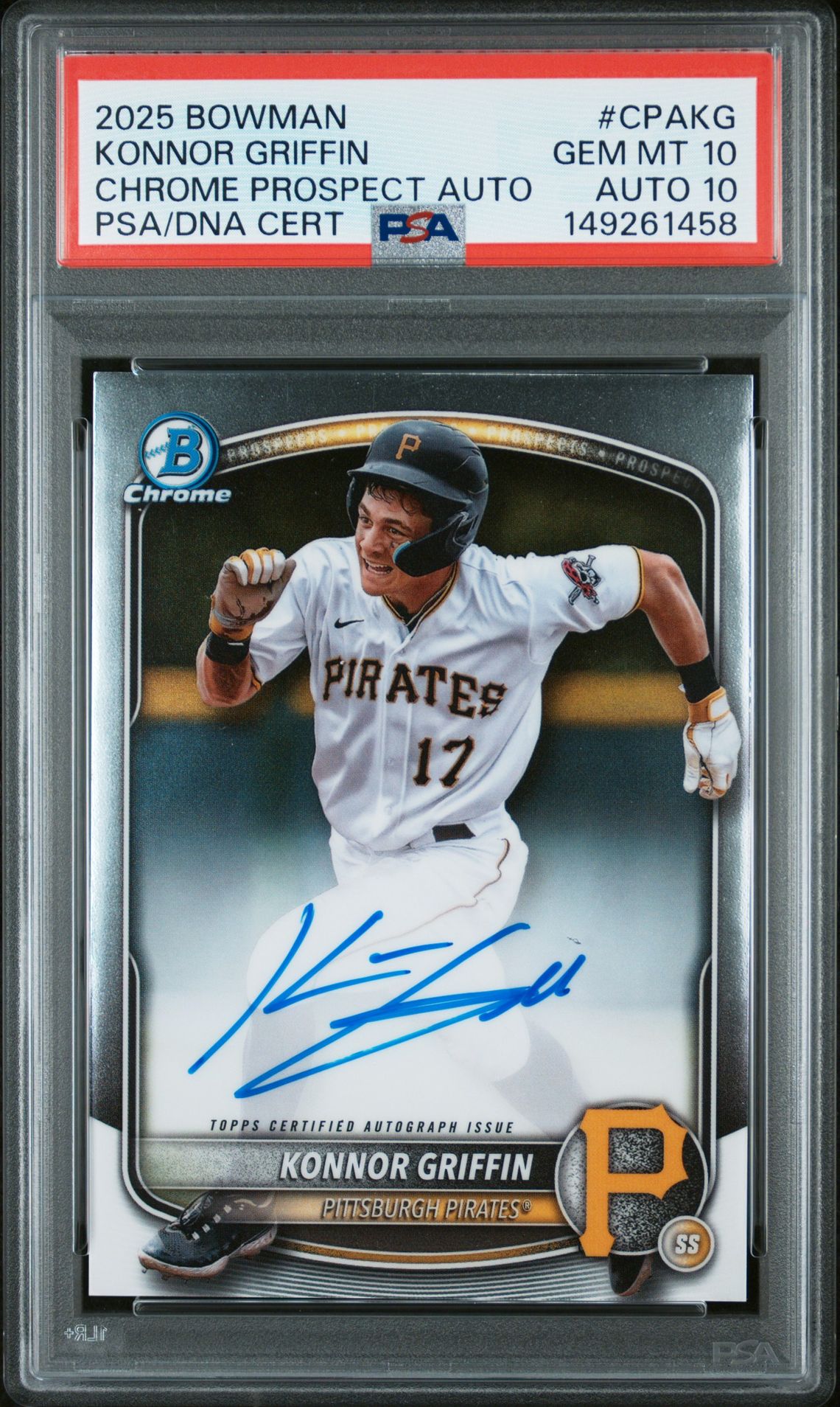 2025 Bowman BOWMAN CHROME PROSPECT AUTOGRAPHS #CPAKG Konnor Griffin front