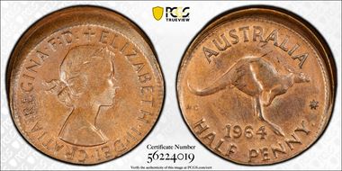 1964 Y. (p) 1/2D MS63BN