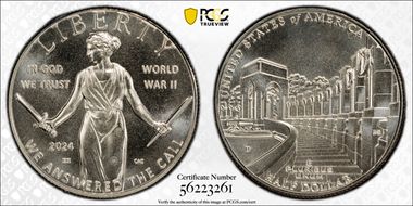 2024-D 50C Greatest Generation MS69