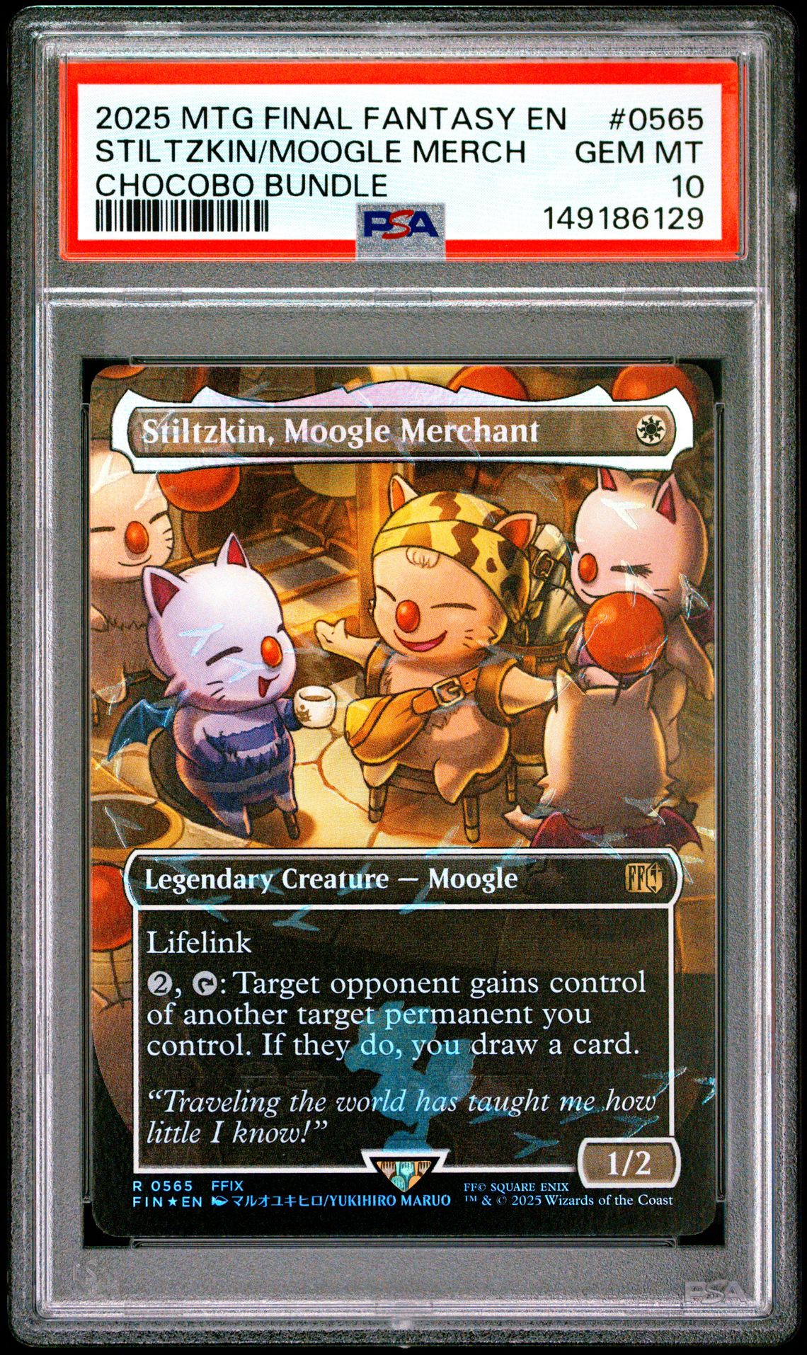 2025 MTG MAGIC THE GATHERING FINAL FANTASY CHOCOBO BUNDLE #0565 Stiltzkin/Moogle Merch front
