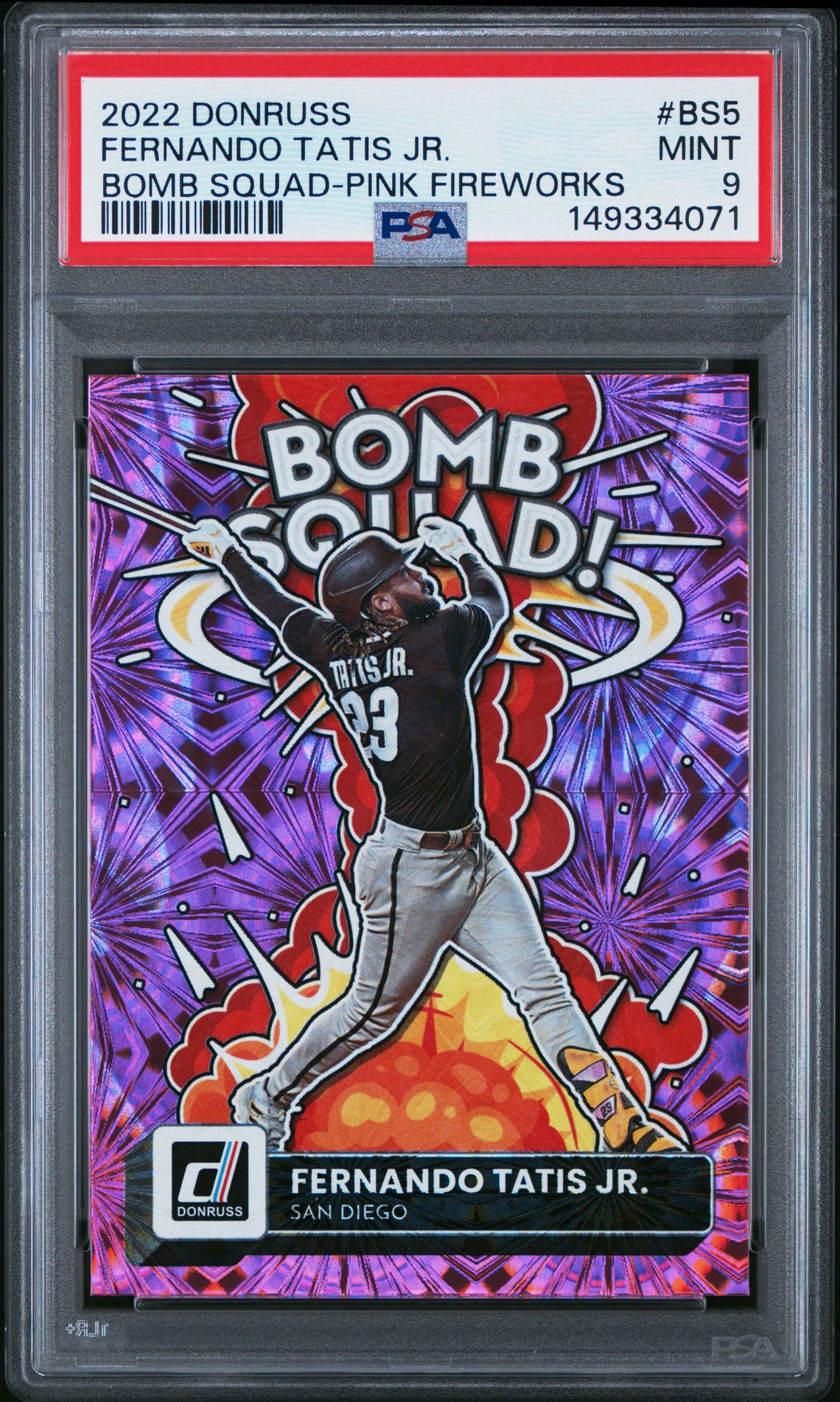 2022 Panini PANINI DONRUSS BOMB SQUAD PINK FIREWORKS #BS5 Fernando Tatis Jr. front