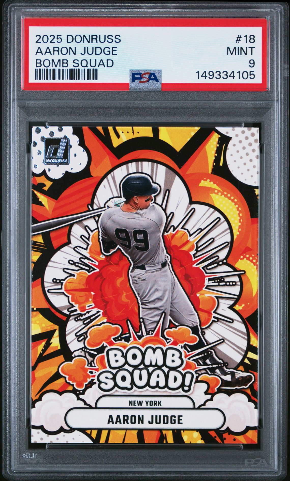 2025 Panini PANINI DONRUSS BOMB SQUAD #18 Aaron Judge front