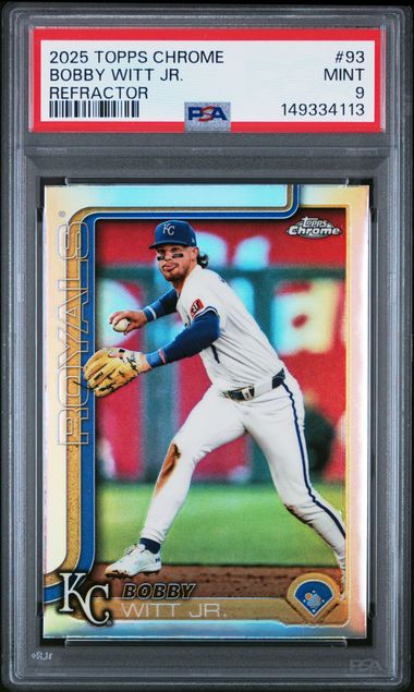 2025 Topps Chrome TOPPS FINEST FINEST MOMENTS AUTOGRAPHS Refractor #FMABW Bobby Witt Jr. front