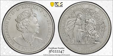 2022 £2 Una and The Lion 2oz Ag MS69