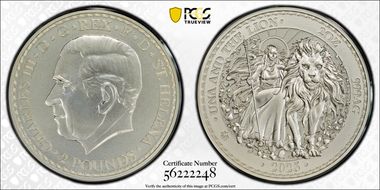 2023 £2 Una and the Lion 2oz Ag MS70