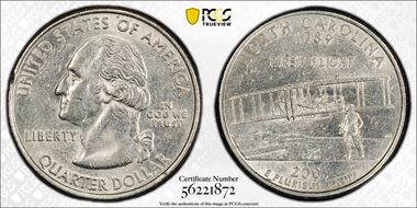 2001-P 25C North Carolina AU53