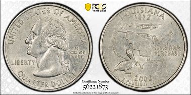 2002-P 25C Louisiana AU50