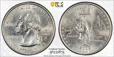 2003-D 25C Illinois MS62