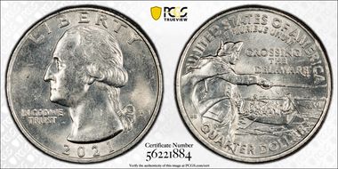 2021-P 25C Crossing the Delaware MS63