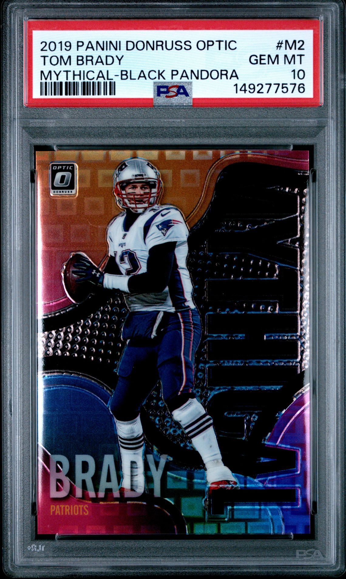 2019 Panini PANINI DONRUSS OPTIC MYTHICAL BLACK PANDORA #M2 Tom Brady front