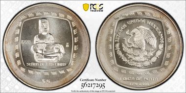 1998-Mo 5 Peso Señor de las Limas KM-595 Ag MS67