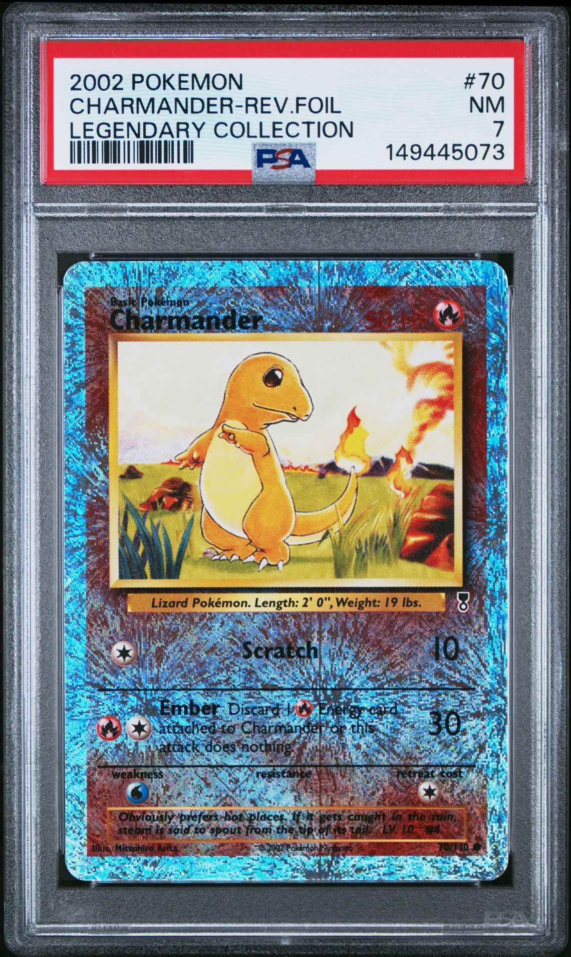 2002 Pokemon POKEMON LEGENDARY COLLECTION #70 Charmander-Rev.Foil front
