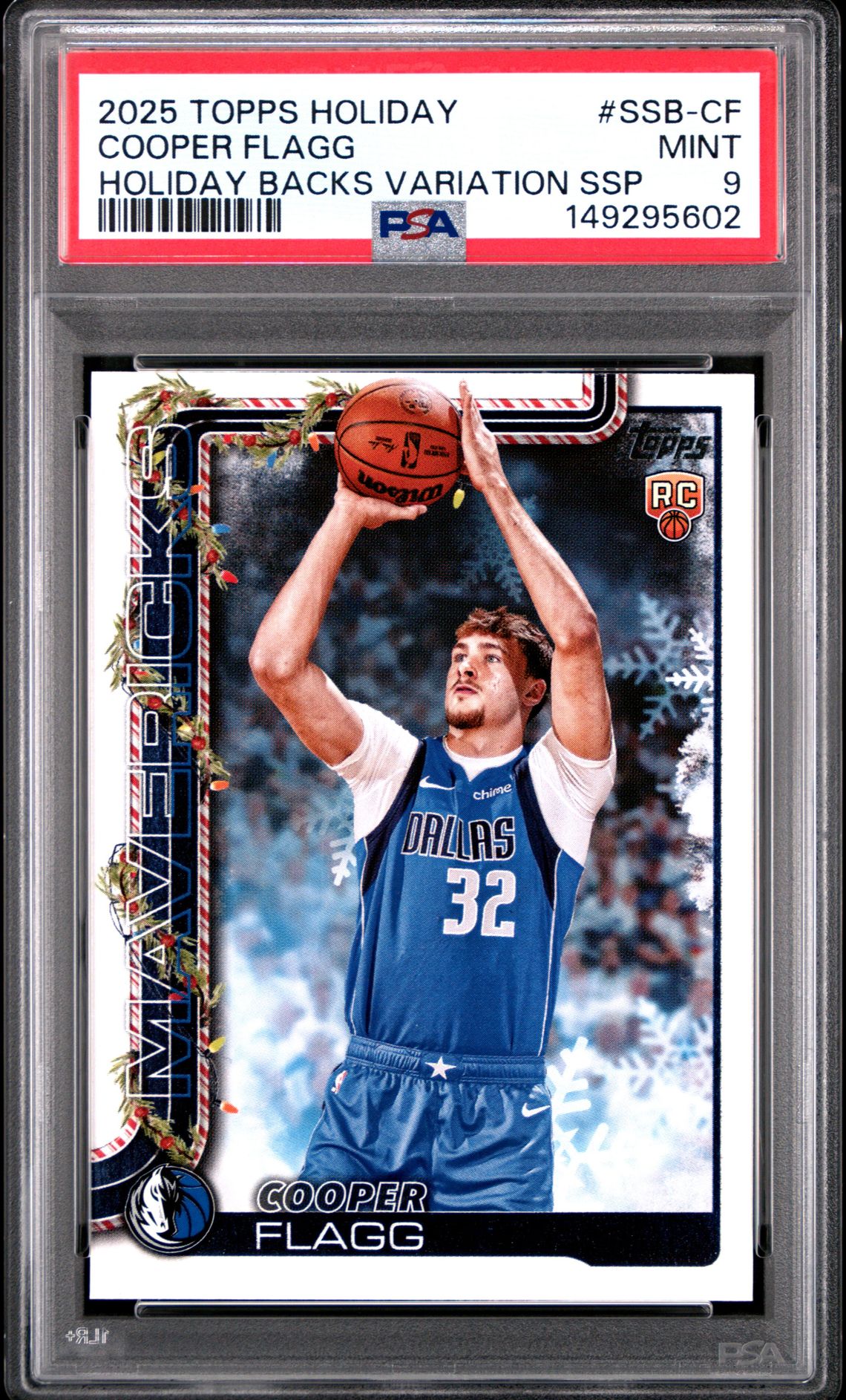 2025 Topps Holiday Holiday Backs Variation Super Short Prints Cooper Flagg #Ssb-Cf Mint 9 front