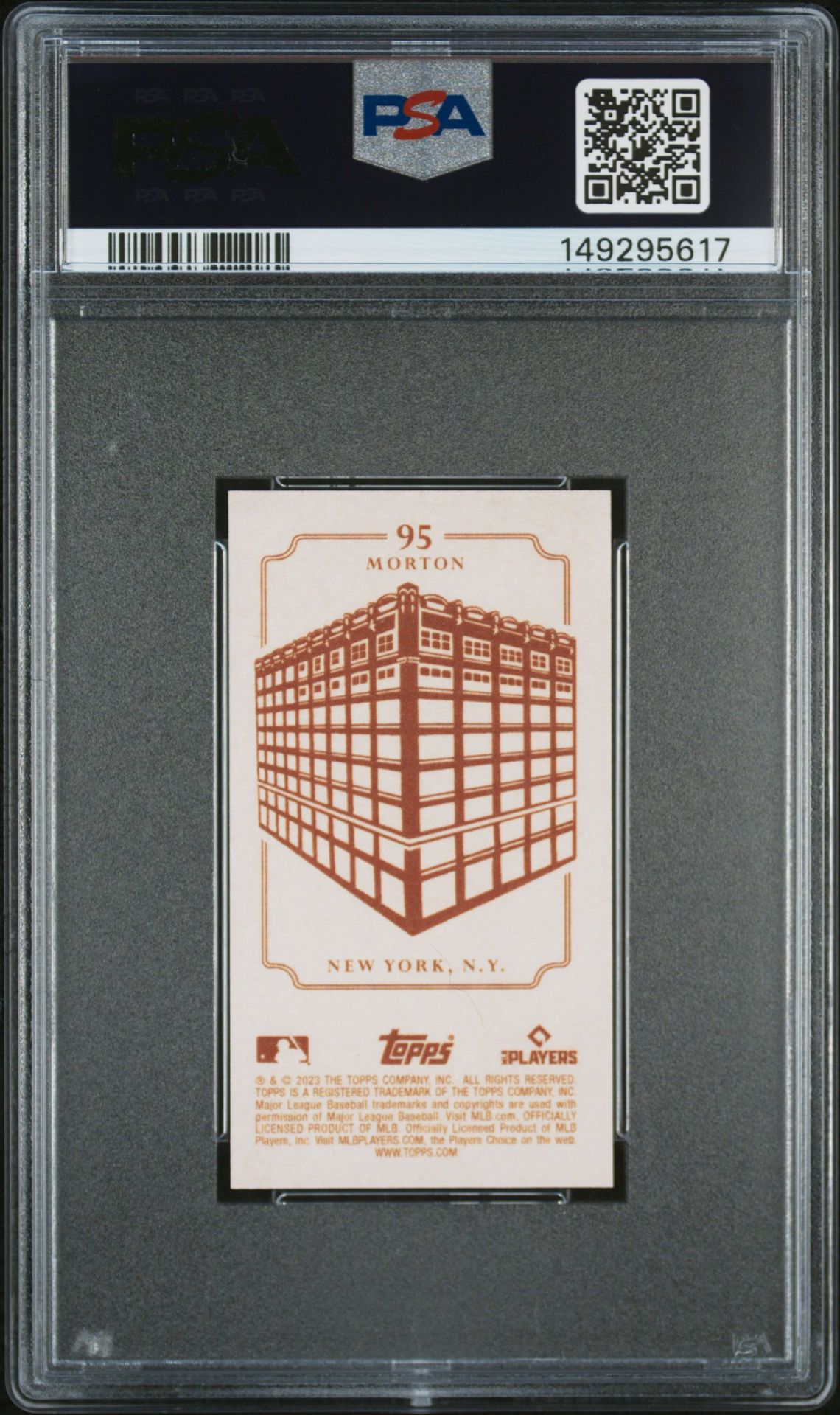 2023 Topps 206 Low Series Clayton Kershaw (Low Series-95 Morton Brick) Gem Mt 10 back