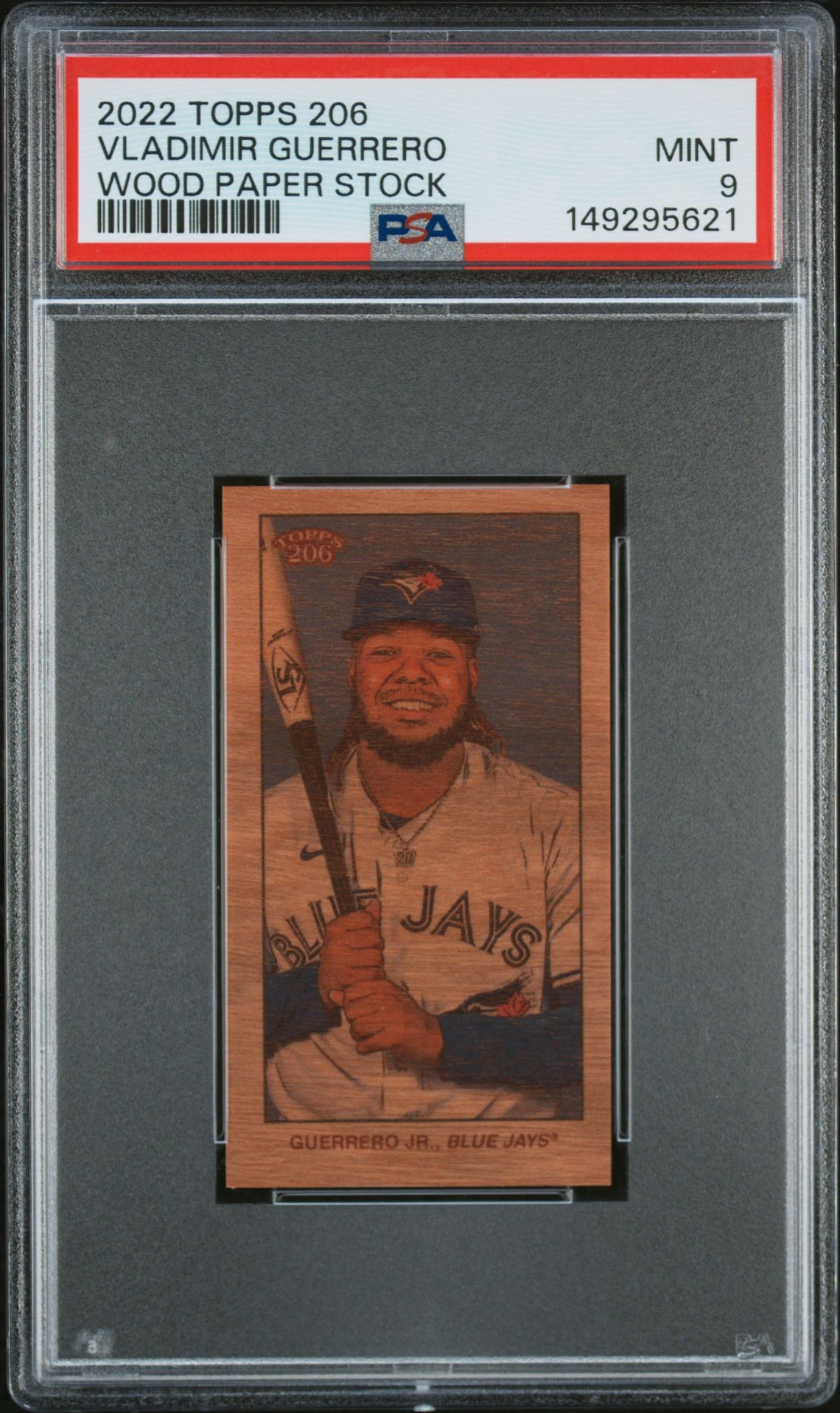 2022 Topps 206 Vladimir Guerrero (Wood Paper Stock) Mint 9 front