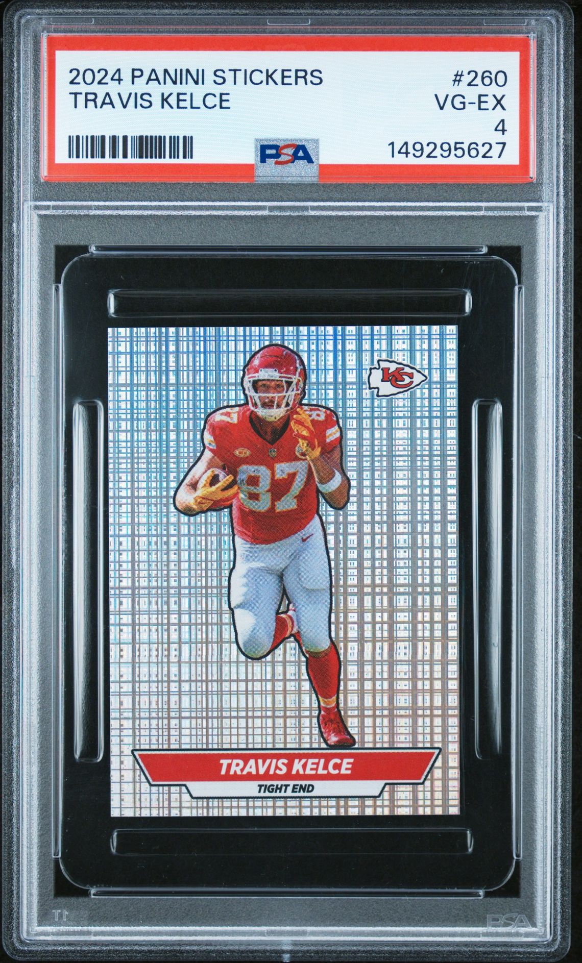2024 Panini Stickers Travis Kelce #260 Vg-Ex 4 front