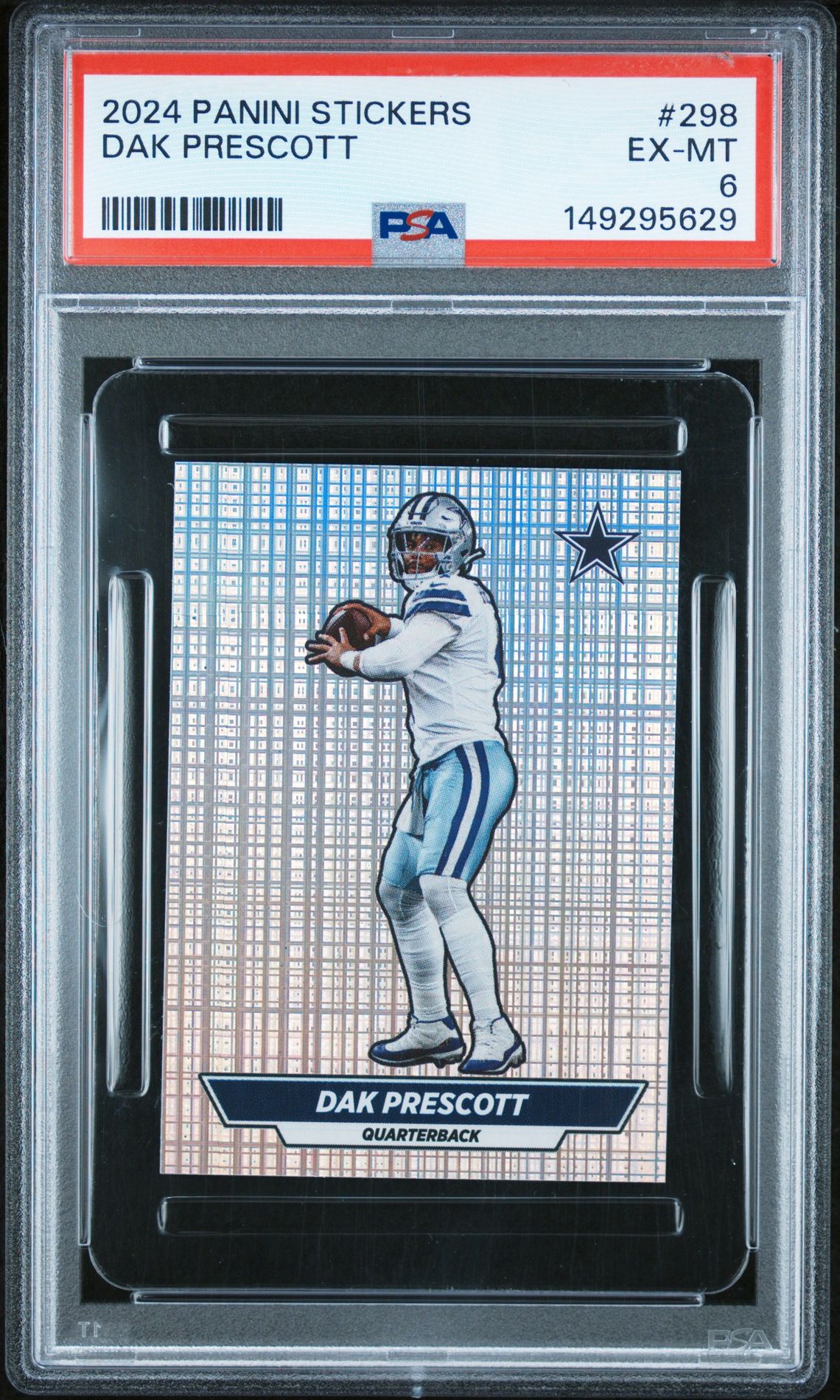 2024 Panini Stickers Dak Prescott #298 Ex-Mt 6 front
