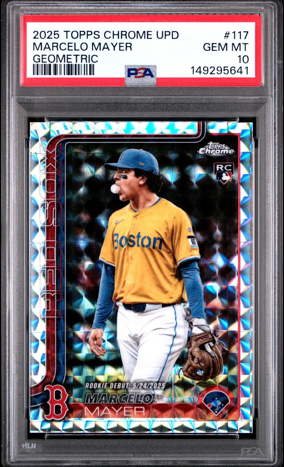 2025 Topps Chrome Update Marcelo Mayer #117 (Geometric) Gem Mt 10 front