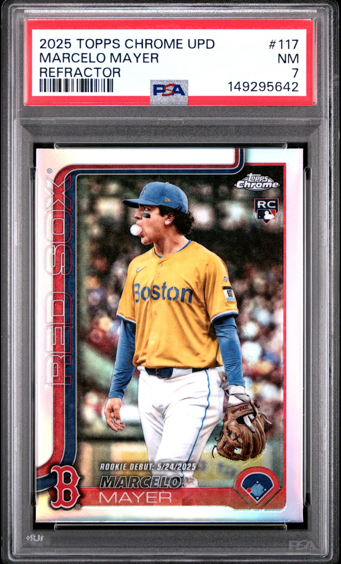 2025 Topps Chrome Update Marcelo Mayer #117 (Refractor) Nm 7 front