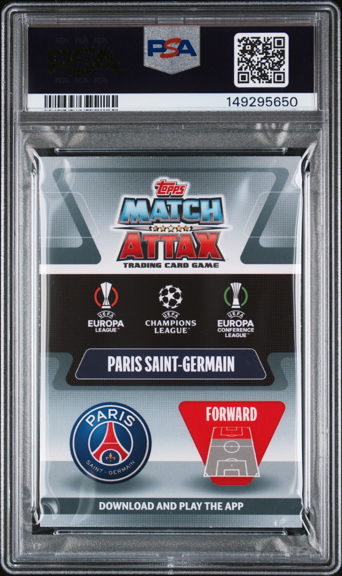 2021-22 Topps Match Attax Extra Uefa Champions League Power Attack Mbappe/Messi/Neymar #Pas1 (Ucl Power Attack) Mint 9 back