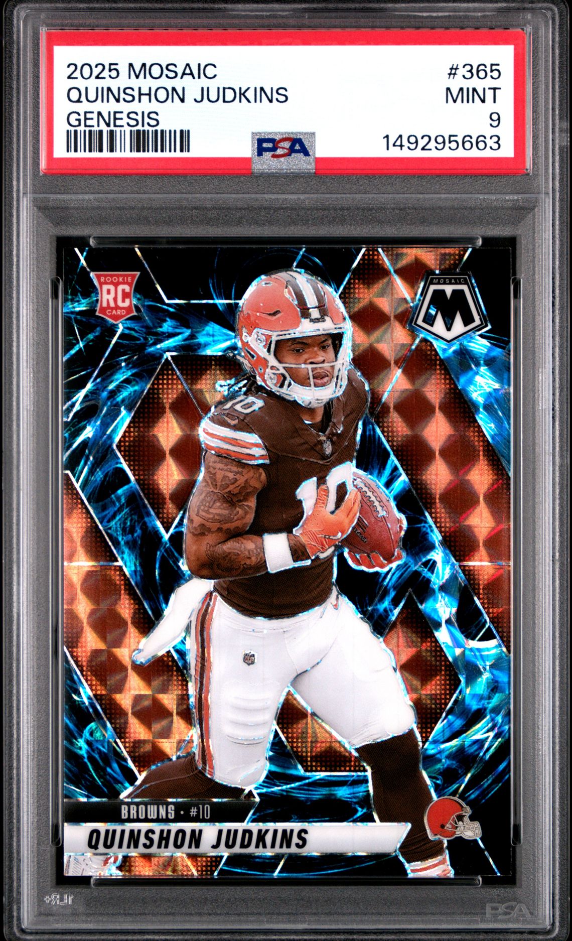 2025 Panini Mosaic Quinshon Judkins #365 (Genesis) Mint 9 front