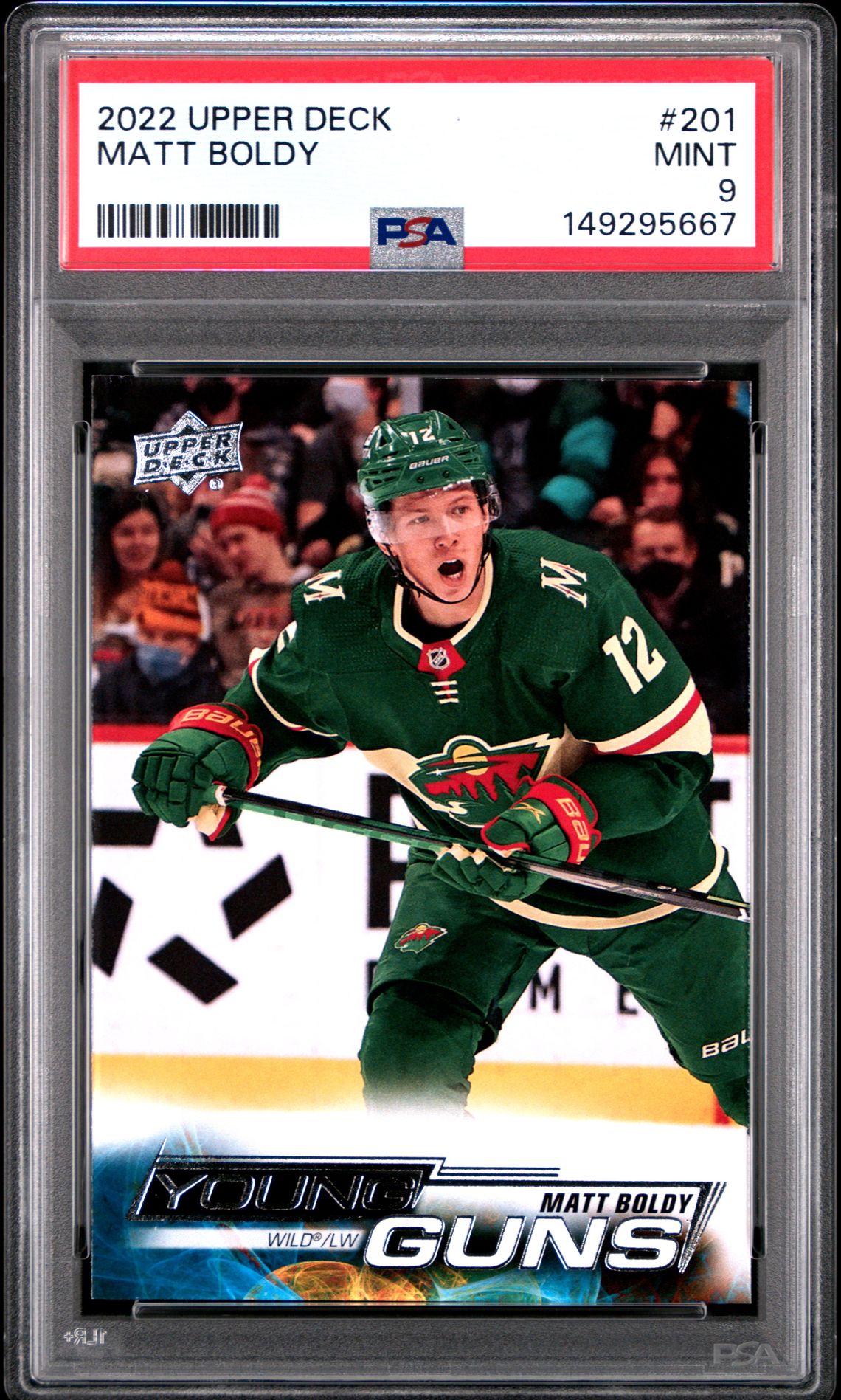 2022 Upper Deck Matt Boldy #201 Mint 9 front
