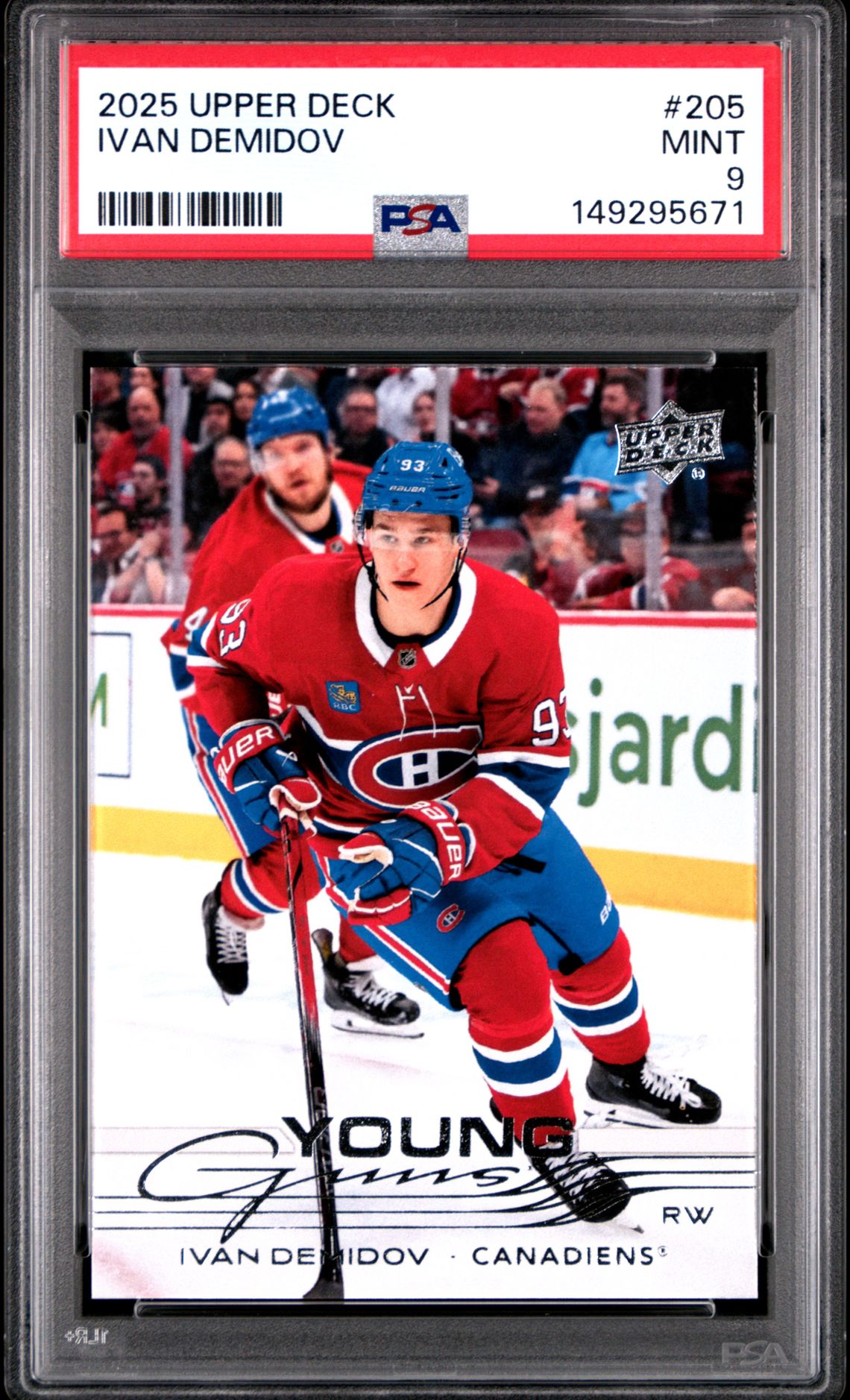 2025 Upper Deck Ivan Demidov #205 Mint 9 front