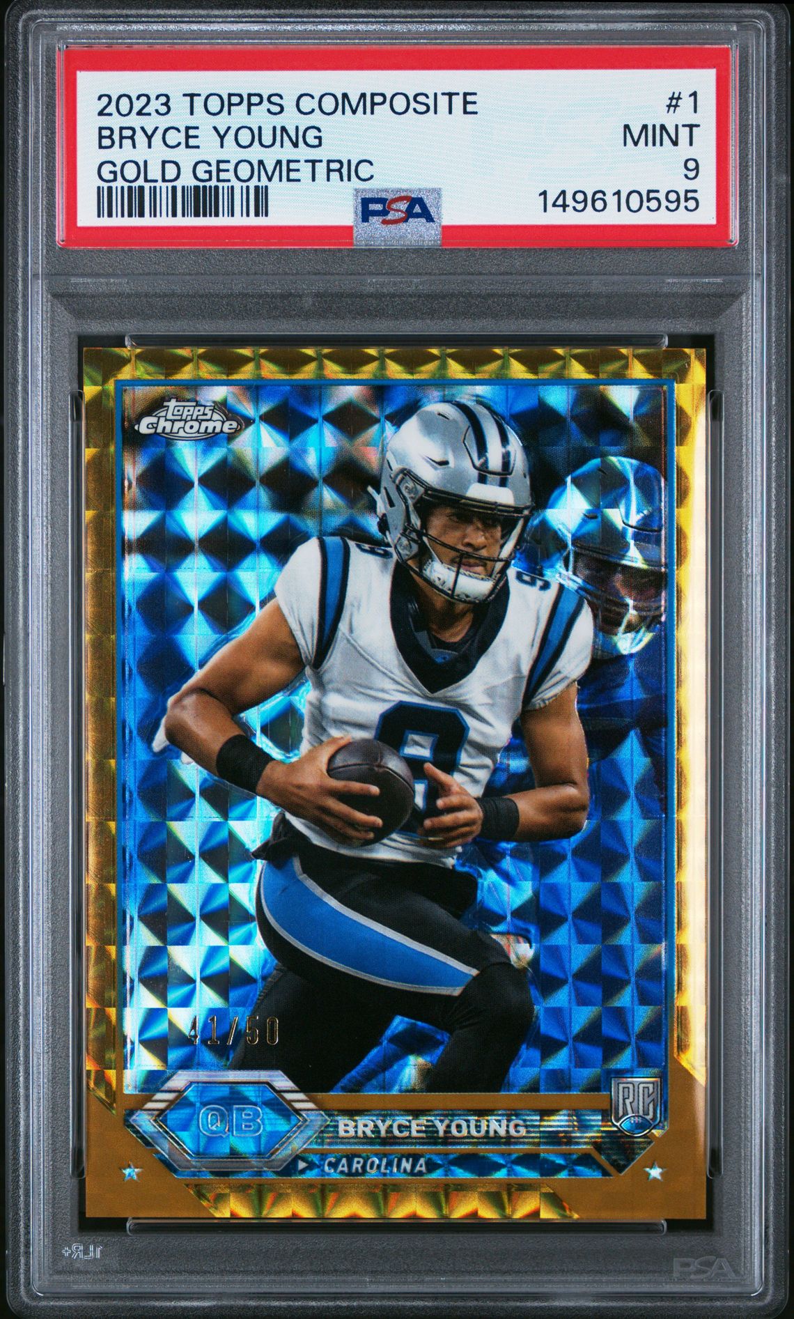 2023 Topps Composite Bryce Young #1 (Gold Geometric) Mint 9 front