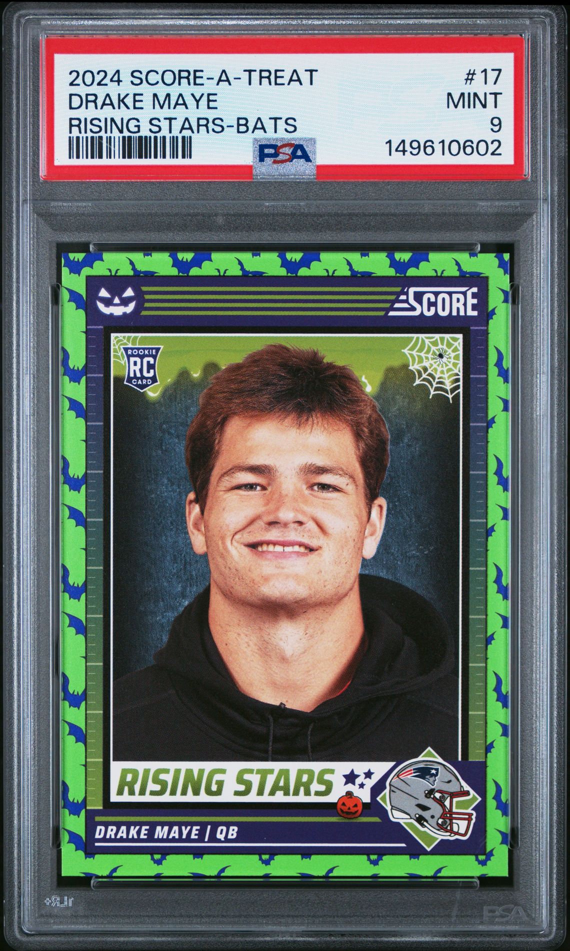 2024 Panini Score-A-Treat Rising Stars Drake Maye #17 (Rising Stars-Bats) Mint 9 front