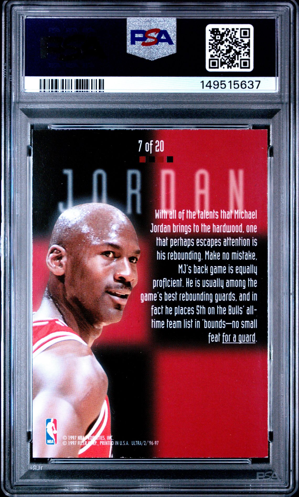1996 Ultra Board Game Michael Jordan #7 Nm 7 back