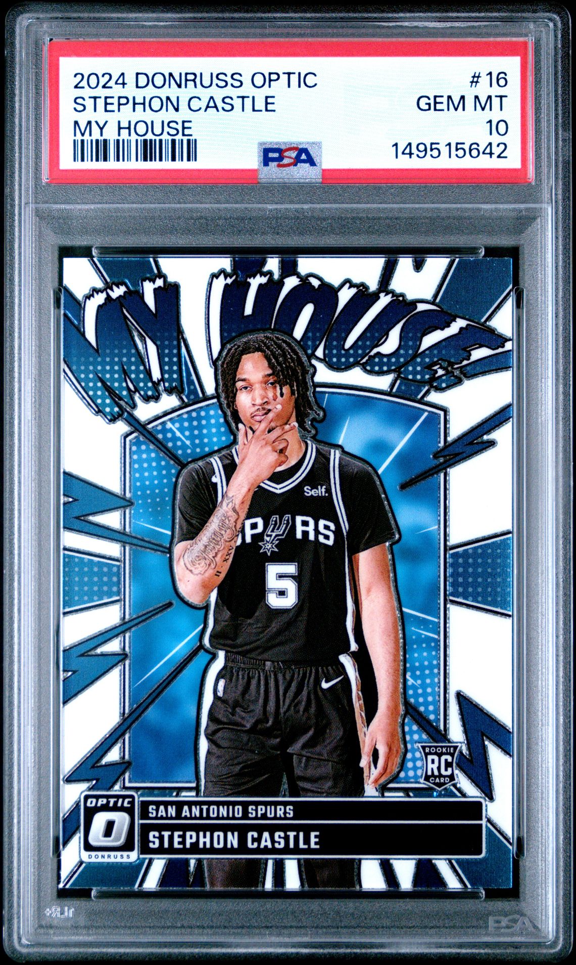 2024 Panini Donruss Optic My House Stephon Castle #16 Gem Mt 10 front
