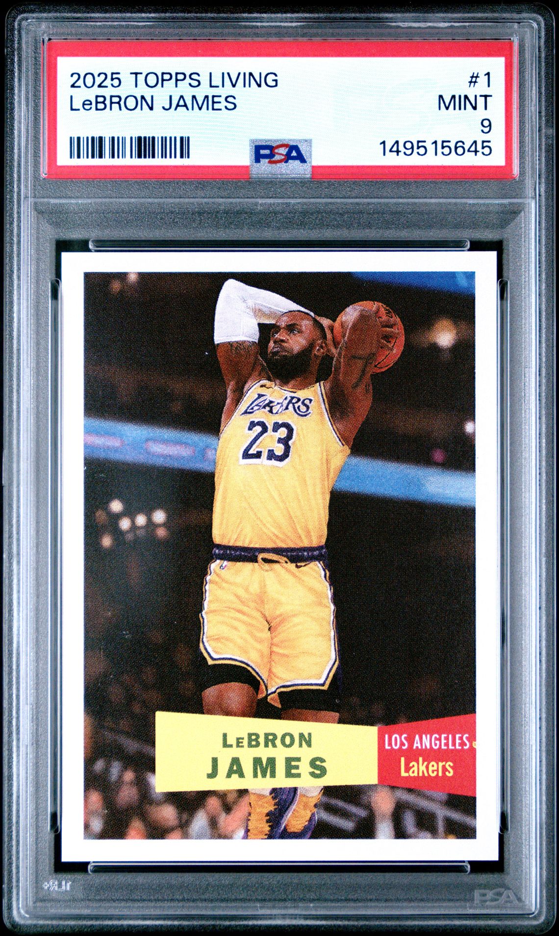 2025 Topps Living Lebron James #1 Mint 9 front