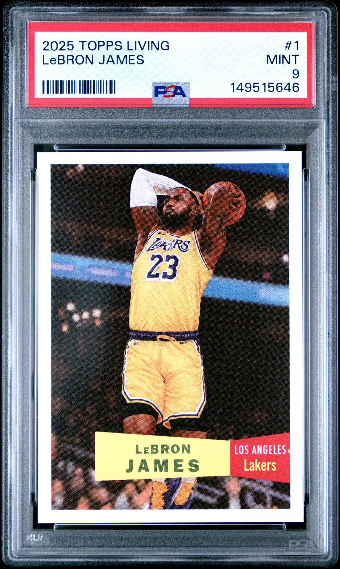 2025 Topps Living Lebron James #1 Mint 9 front