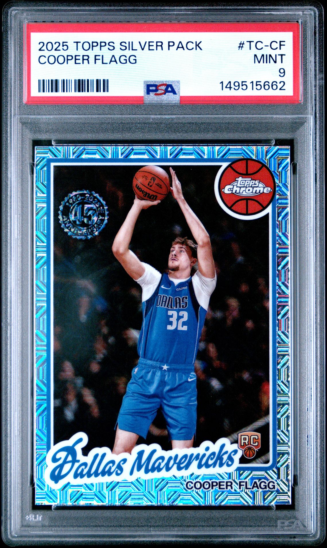 2025 Topps Silver Pack 1980-81 Topps Chrome Basketball Cooper Flagg #Tc-Cf Mint 9 front