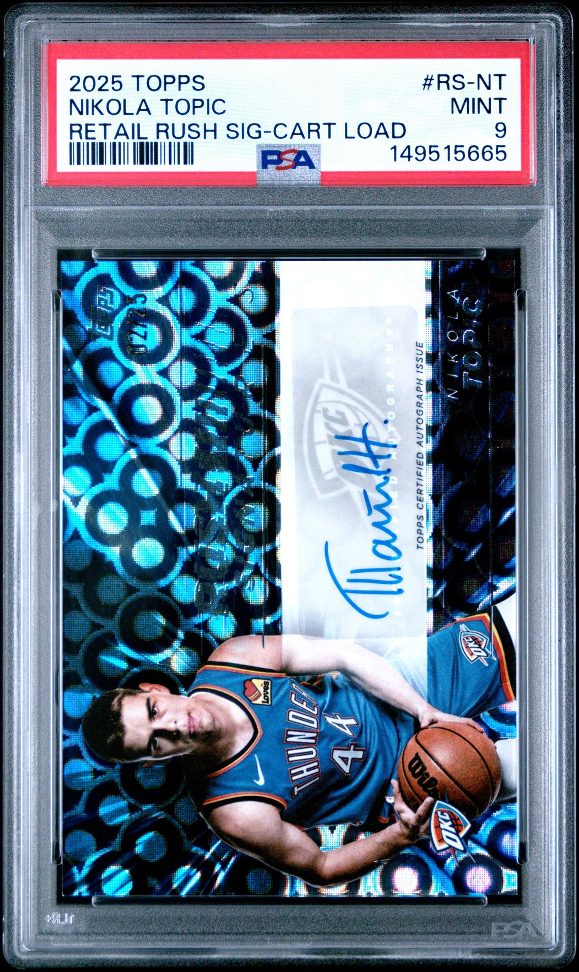 2025 Topps Retail Rush Signatures Nikola Topic #Rs-Nt (Retail Rush Sig-Cart Load) Mint 9 front