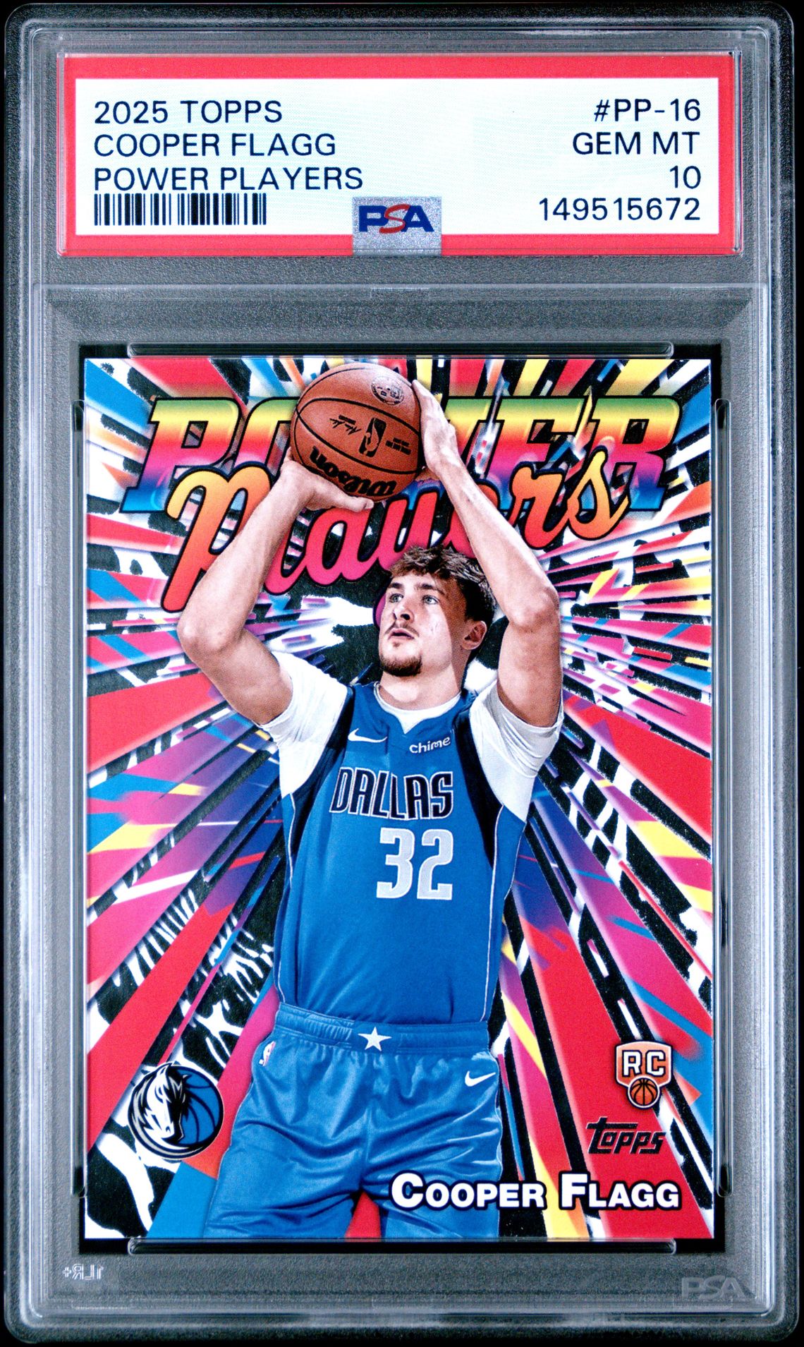 2025 Topps Power Players Cooper Flagg #Pp-16 Gem Mt 10 front