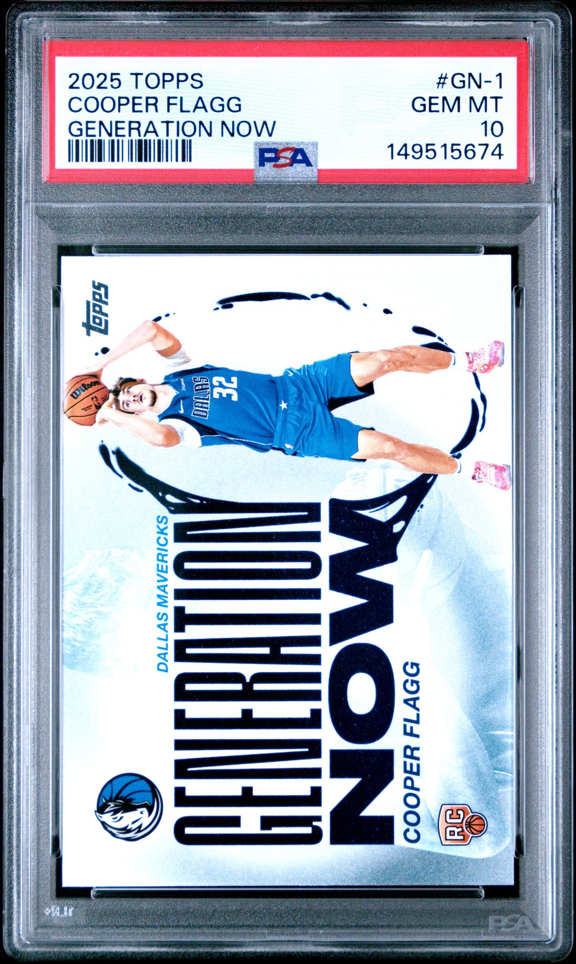 2025 TOPPS GENERATION NOW COOPER FLAGG  GN-1 GEM MT 10 front