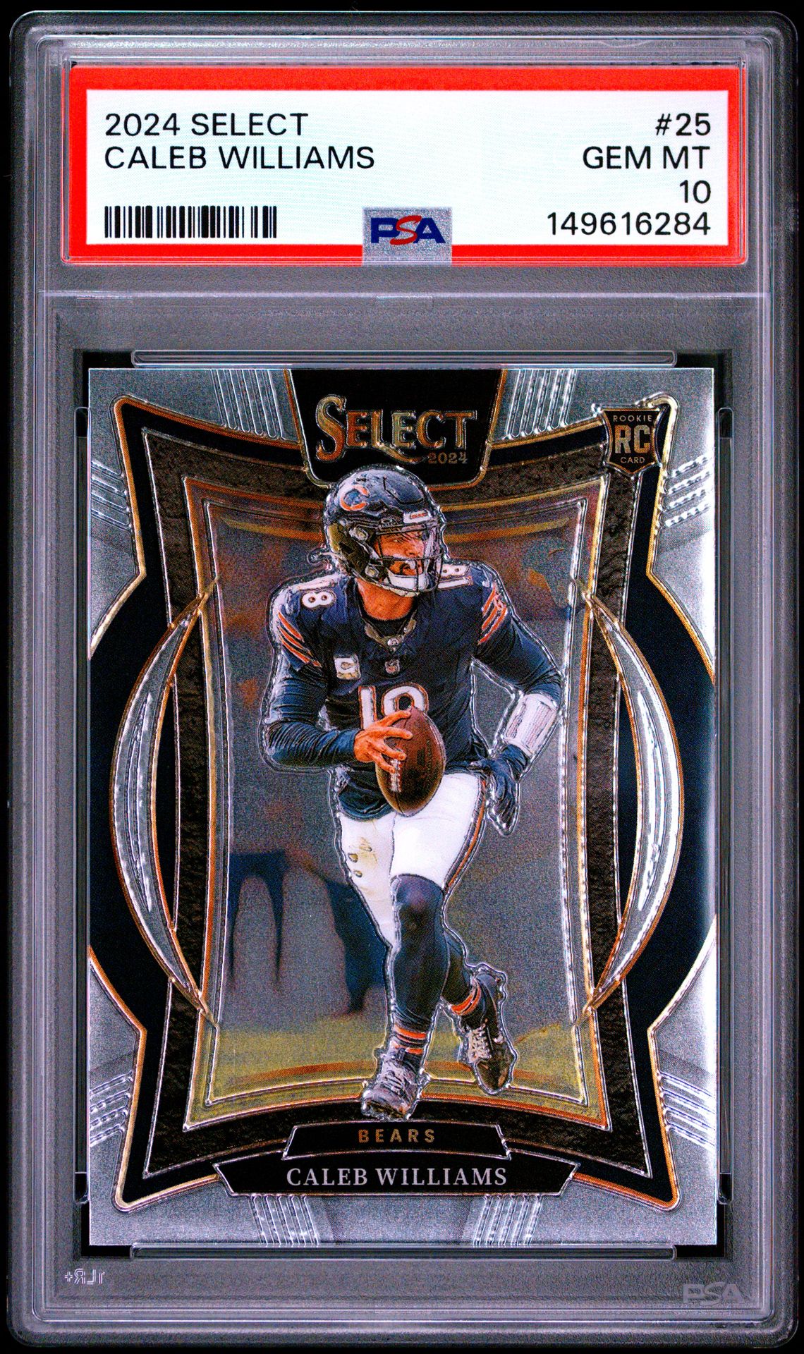 2024 Panini PANINI SELECT BLACK & GREEN SHOCK #25 Caleb Williams front