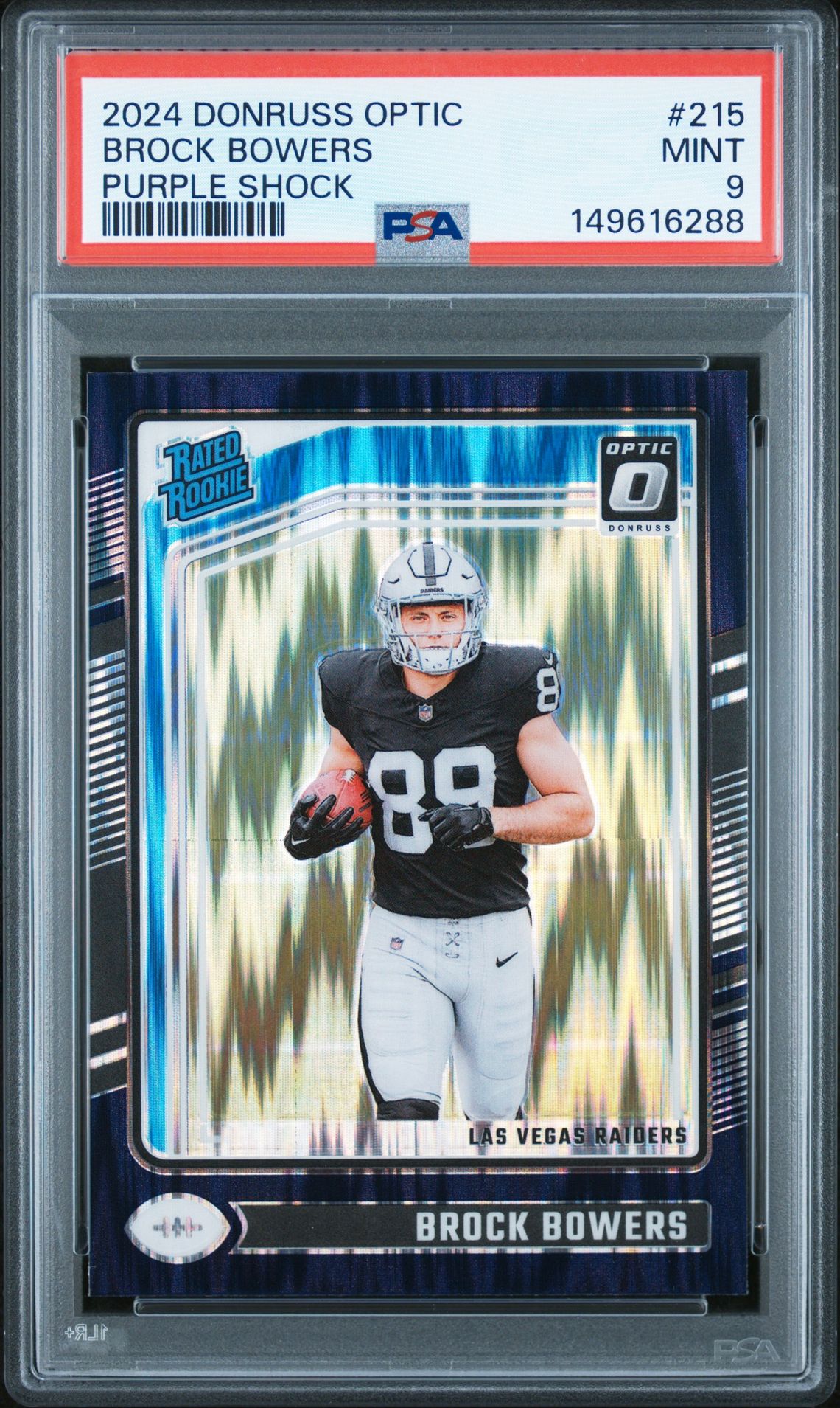 2024 Panini PANINI DONRUSS OPTIC PURPLE SHOCK #215 Brock Bowers front