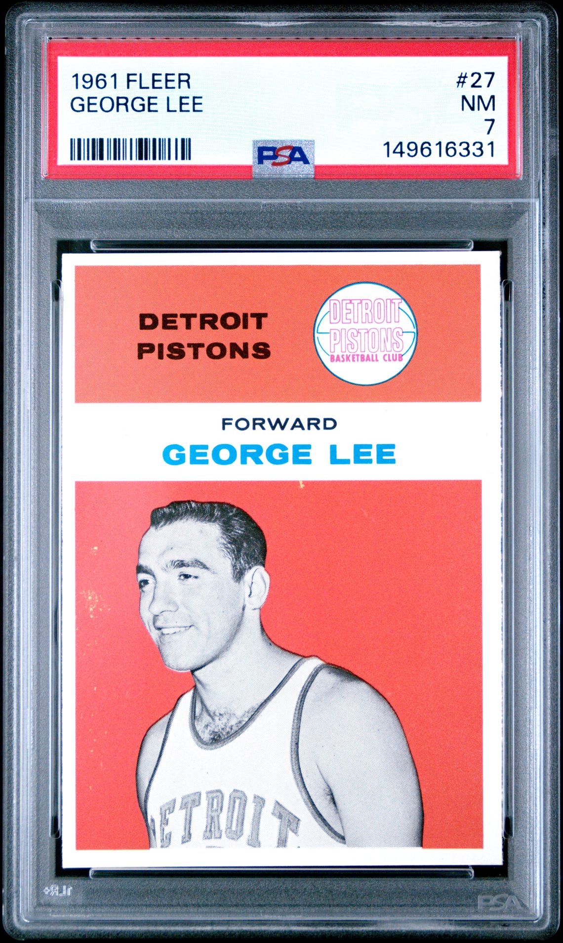 1961 Fleer FLEER #27 George Lee front