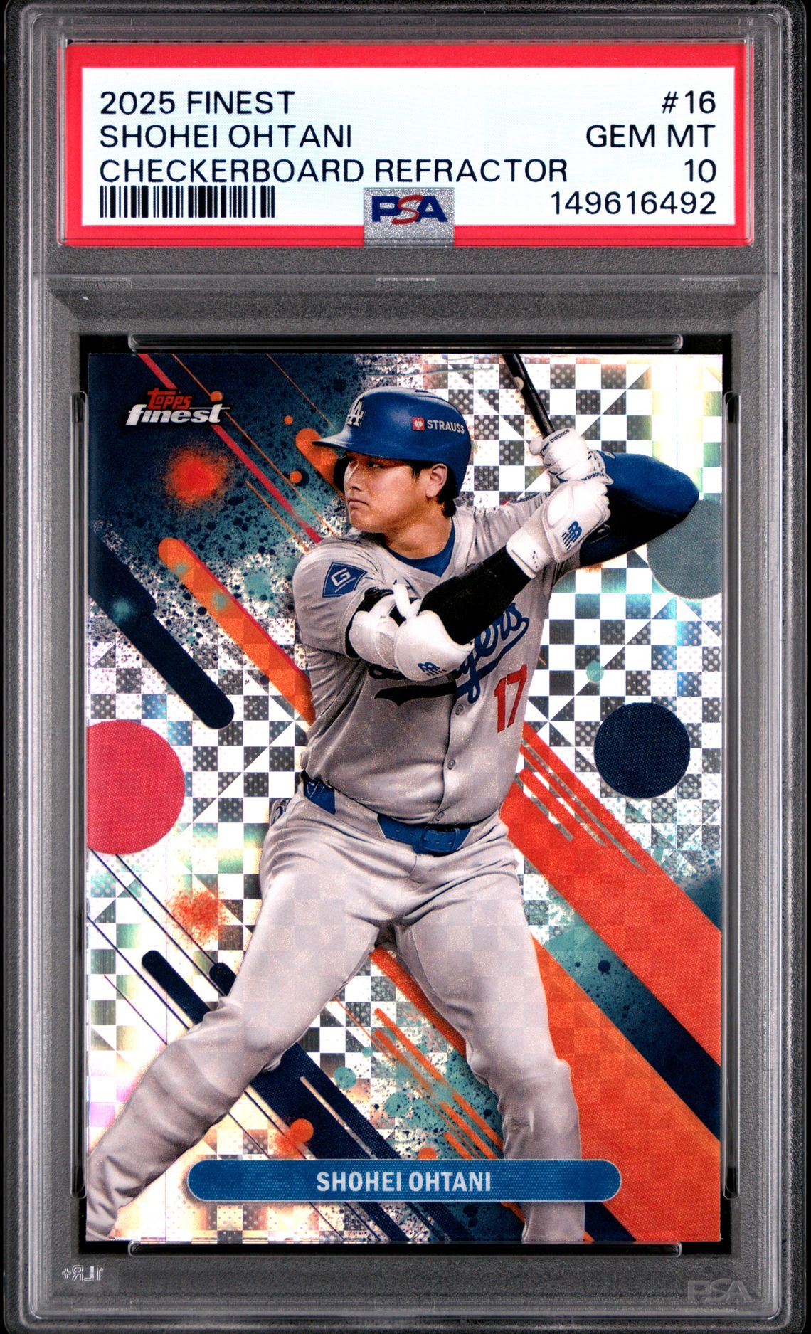 2025 Topps TOPPS FINEST CHECKERBOARD REFRACTOR #16 Shohei Ohtani front