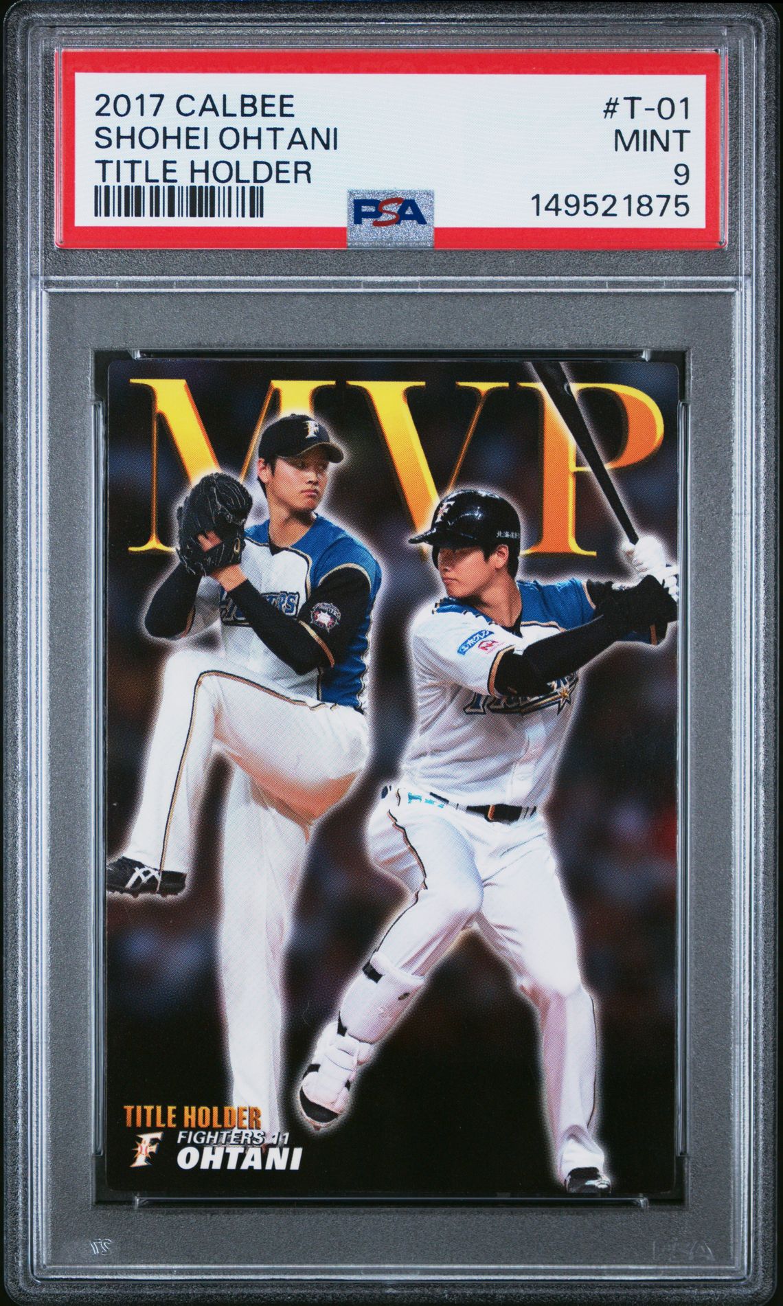 2017 CALBEE TITLE HOLDER #T-01 Shohei Ohtani front