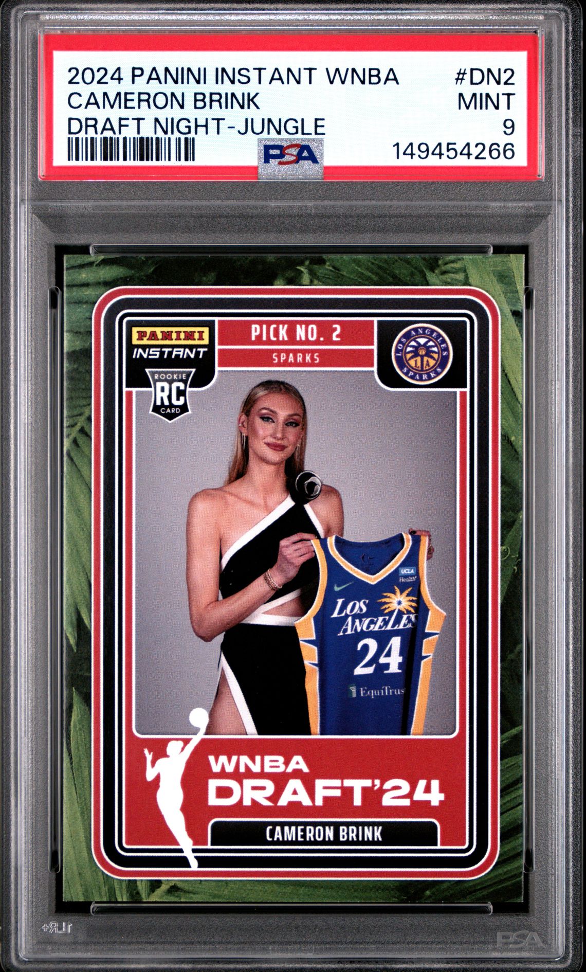 2024 Panini PANINI INSTANT WNBA DRAFT NIGHT JUNGLE #DN2 Cameron Brink front