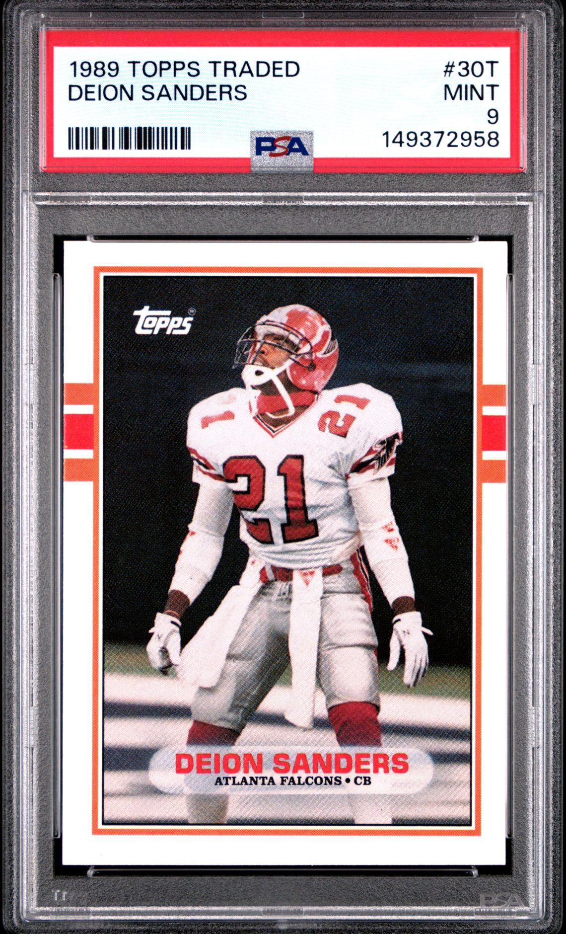 1989 Topps Traded Deion Sanders #30T Mint 9 front