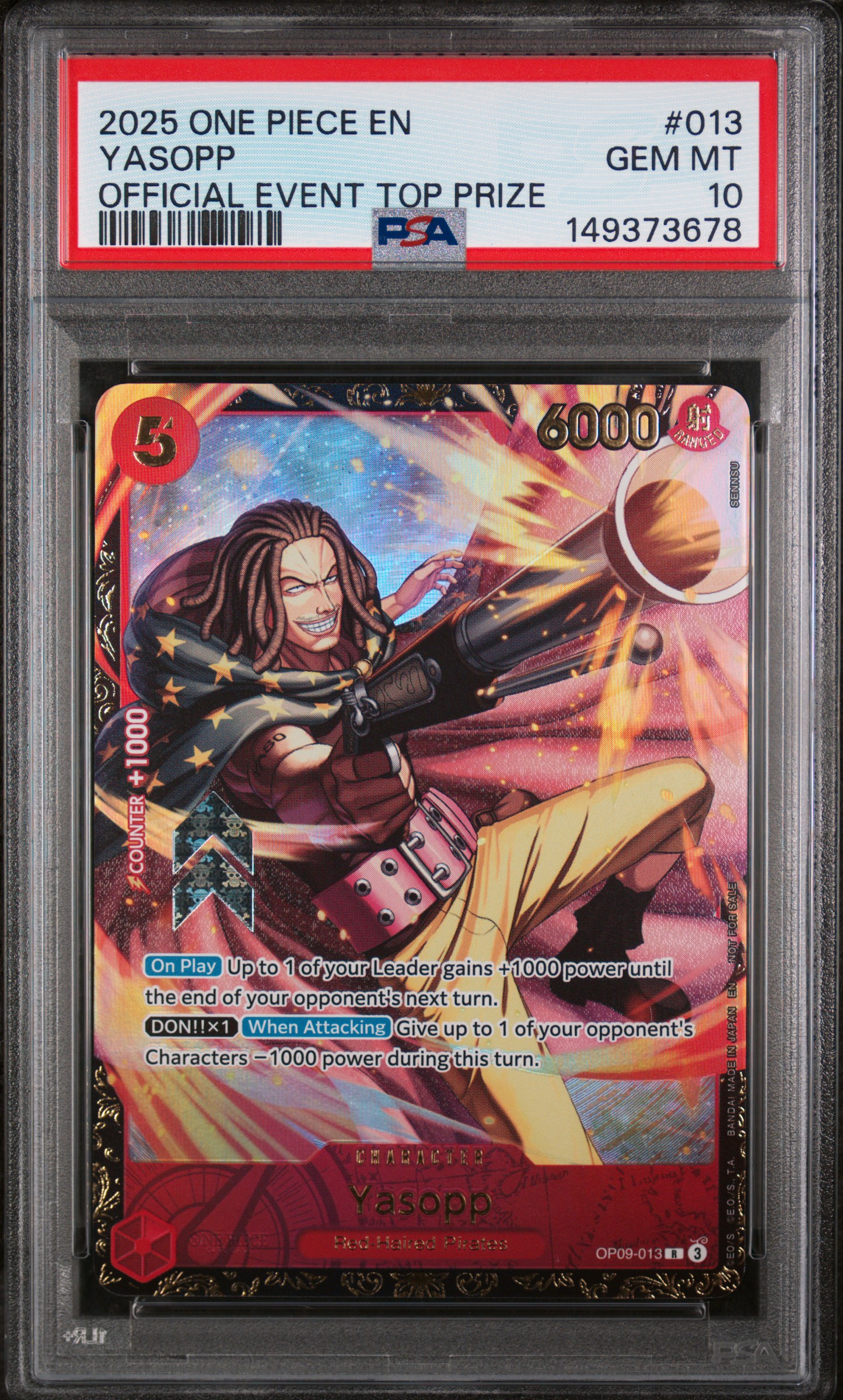 2025 #013 Yasopp PSA 10 One Piece Promos