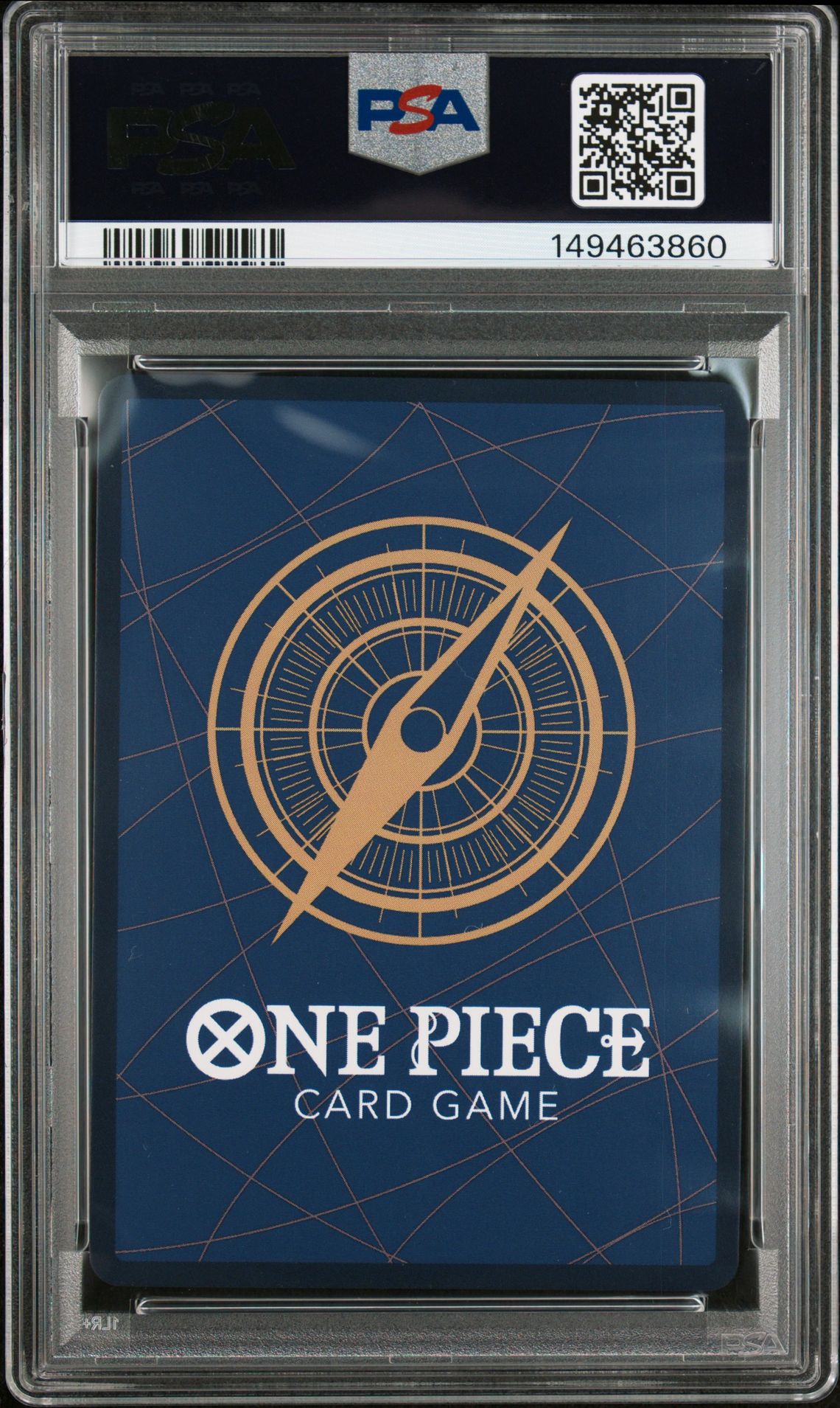 2023 One Piece Op04-Kingdoms Of Intrigue Trafalgar Law #047 (Special Alternate Art) Gem Mt 10 back view - PSA certificate #149463860
