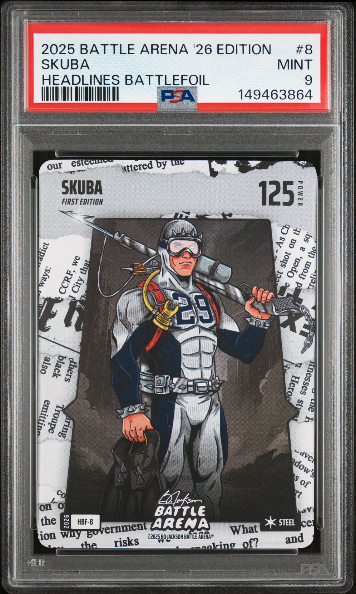 2025 Bo Jackson Battle Arena 2026 Edition Headlines Battlefoil Skuba #8 Mint 9 front