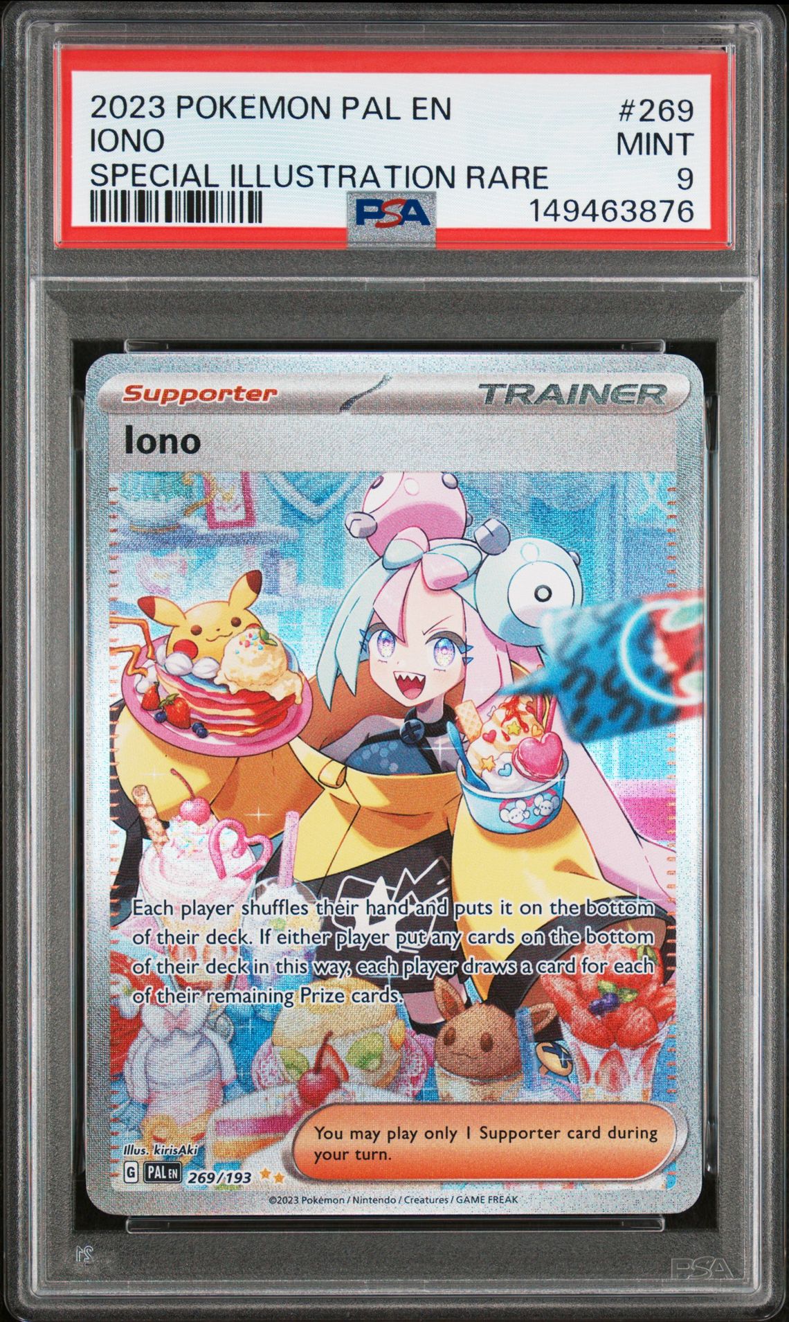 2023 Pokemon Pal En-Paldea Evolved Iono #269 (Special Illustration Rare) Mint 9 front