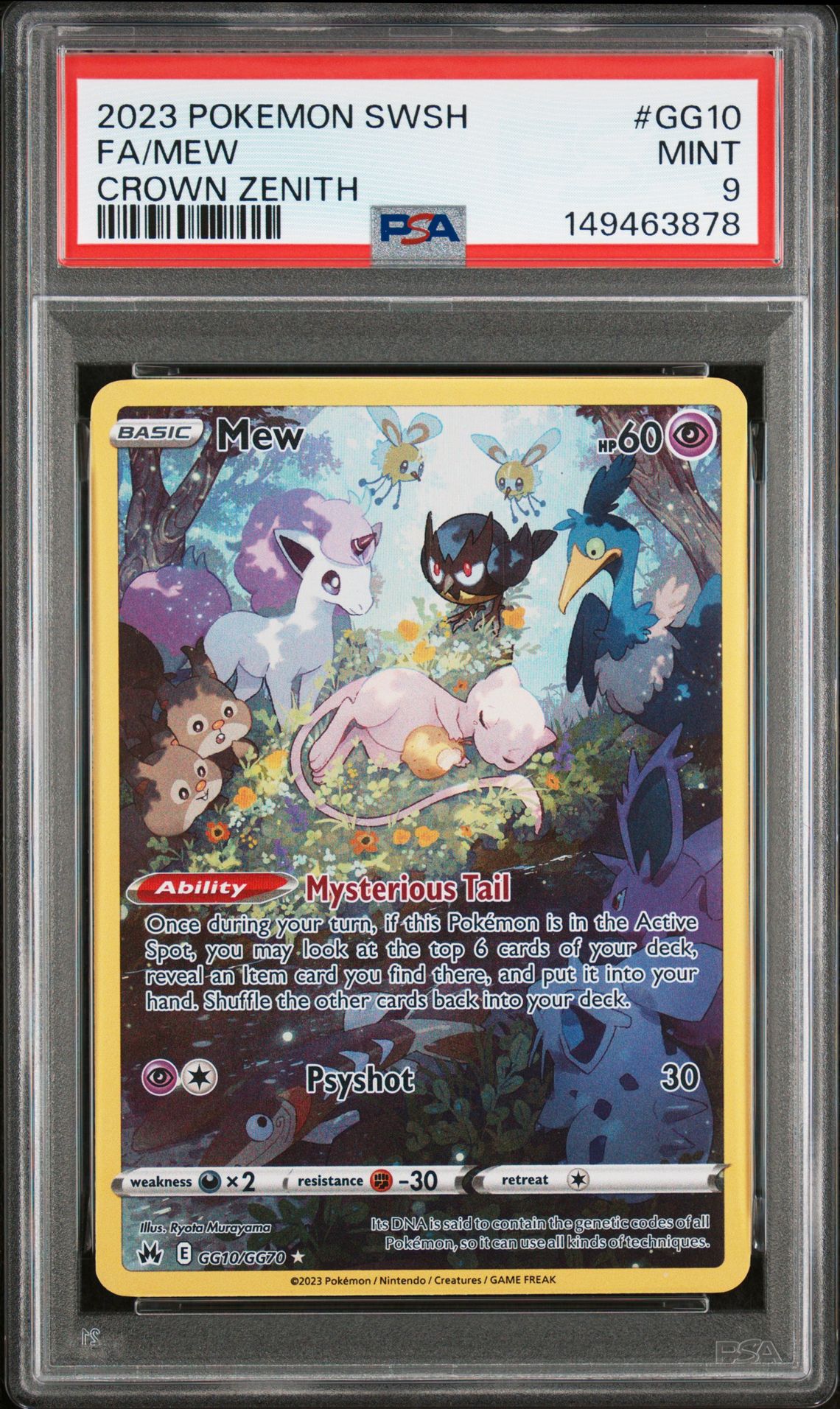 2023 Pokemon Sword And Shield Crown Zenith Fa/Mew #Gg10 (Crown Zenith) Mint 9 front